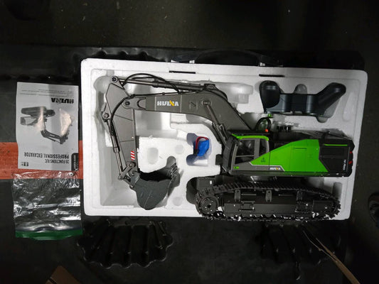 TOUCAN RC HOBBY Fast Free Shipping Second Hand US Stock HUINA 1/14 593 RC Excavator Model 2.4G Remote Control Digger with Sound Light