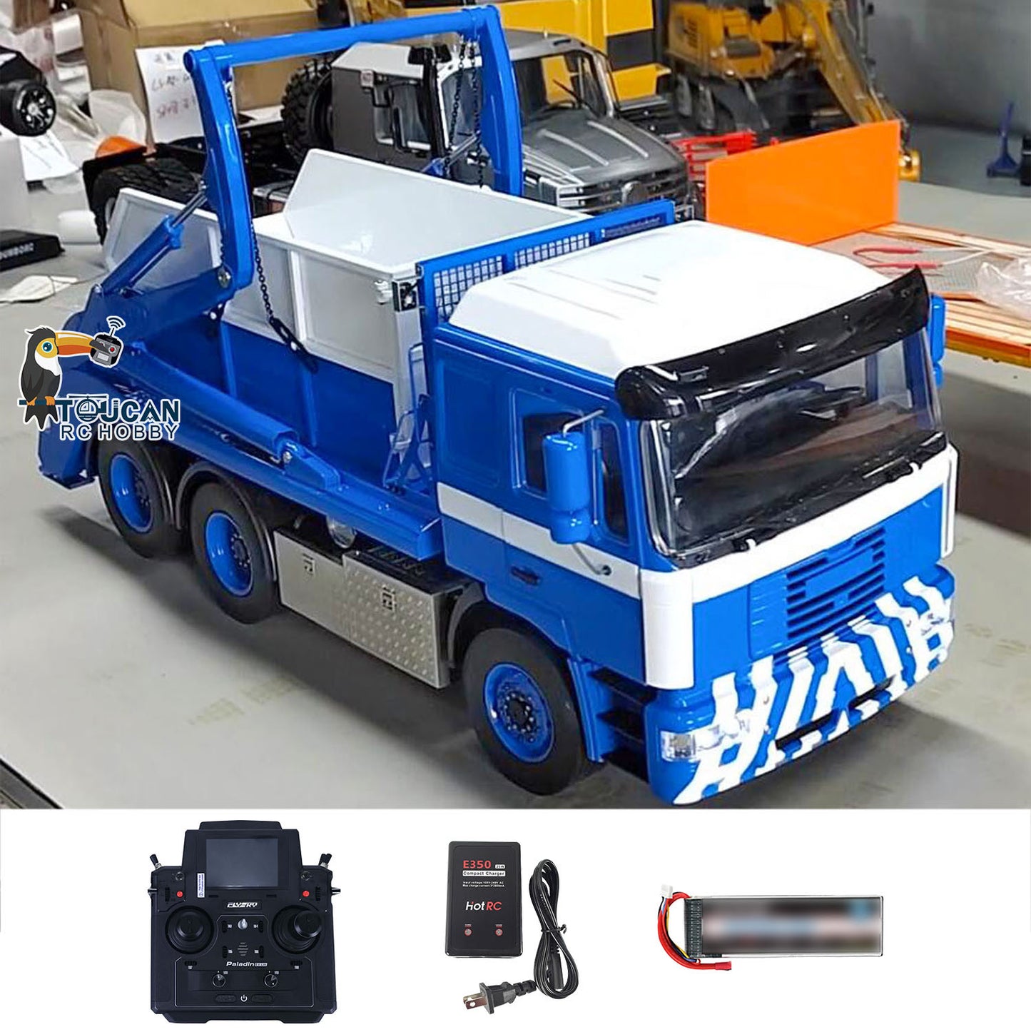 toucan finish 6X4 F2000 hydraulic loader tipper two speed gearbox full rtr model
