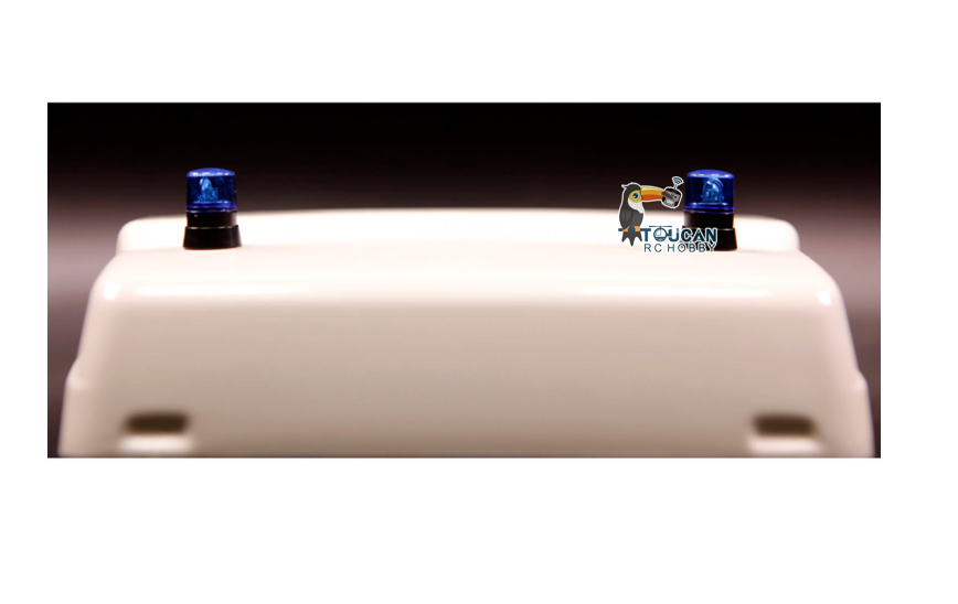 TOUCAN RC HOBBY 1/14 RC Construction Machinery Cab Roof Rotary Warning Lamp LED Lights for Excavator Loader Dump Truck Model Upgrade