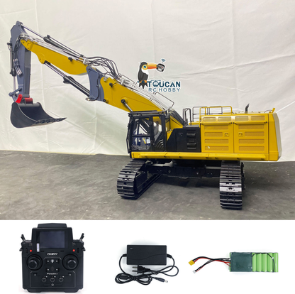Toucanhobby C374 1/14 Metal RC Hydraulic RTR Demolition Excavator 3 Arms Cabin Lift 6 Way Valve PL18EV Controller Light Sound for Collectors