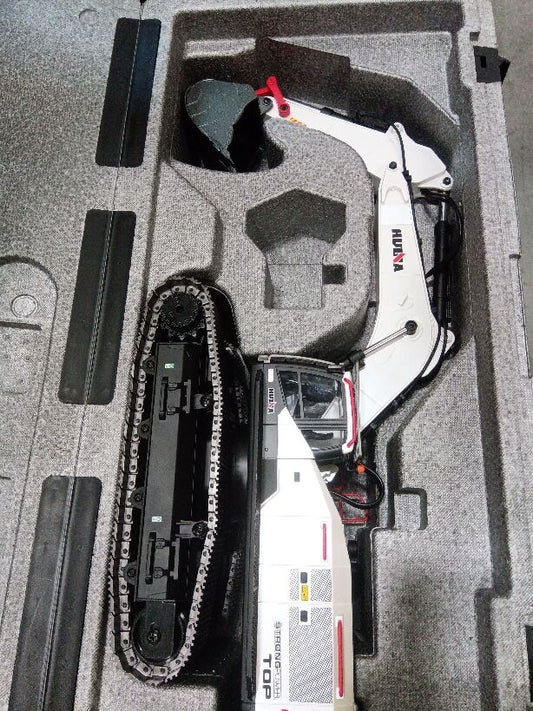 TOUCAN RC HOBBY Fast Free Shipping Second Hand US Stock HUINA 1594 1/14 Metal RC Excavator Model with Bucket Drill 2.4G 28CH Radio Controller Light Sound