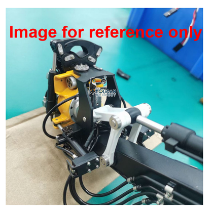 Super Frog 3CH Valve Hydraulic Wrist Metal Ripper Metal Narrow Bucket for 1/14 Metal RC Excavator E400 Pro Remote Control Digger Model Construction Machine