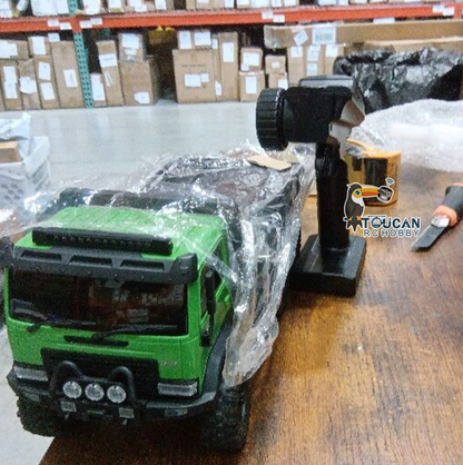 Free Shipping Second Hand US Stock 1/18 Remote Control Flatbed Truck 6*6 Electric RC Off Road Vehicle Model Metal Chassis Gear Light System Flysky Radio No Sounds