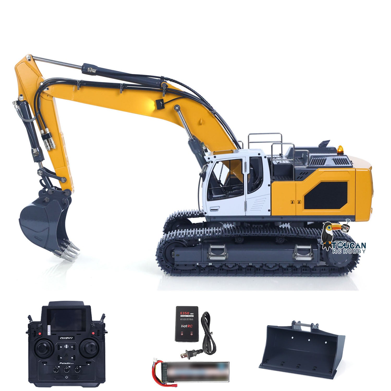 Ready to run tracked hydraulic excavator full metal structure complete electronic accessory set
