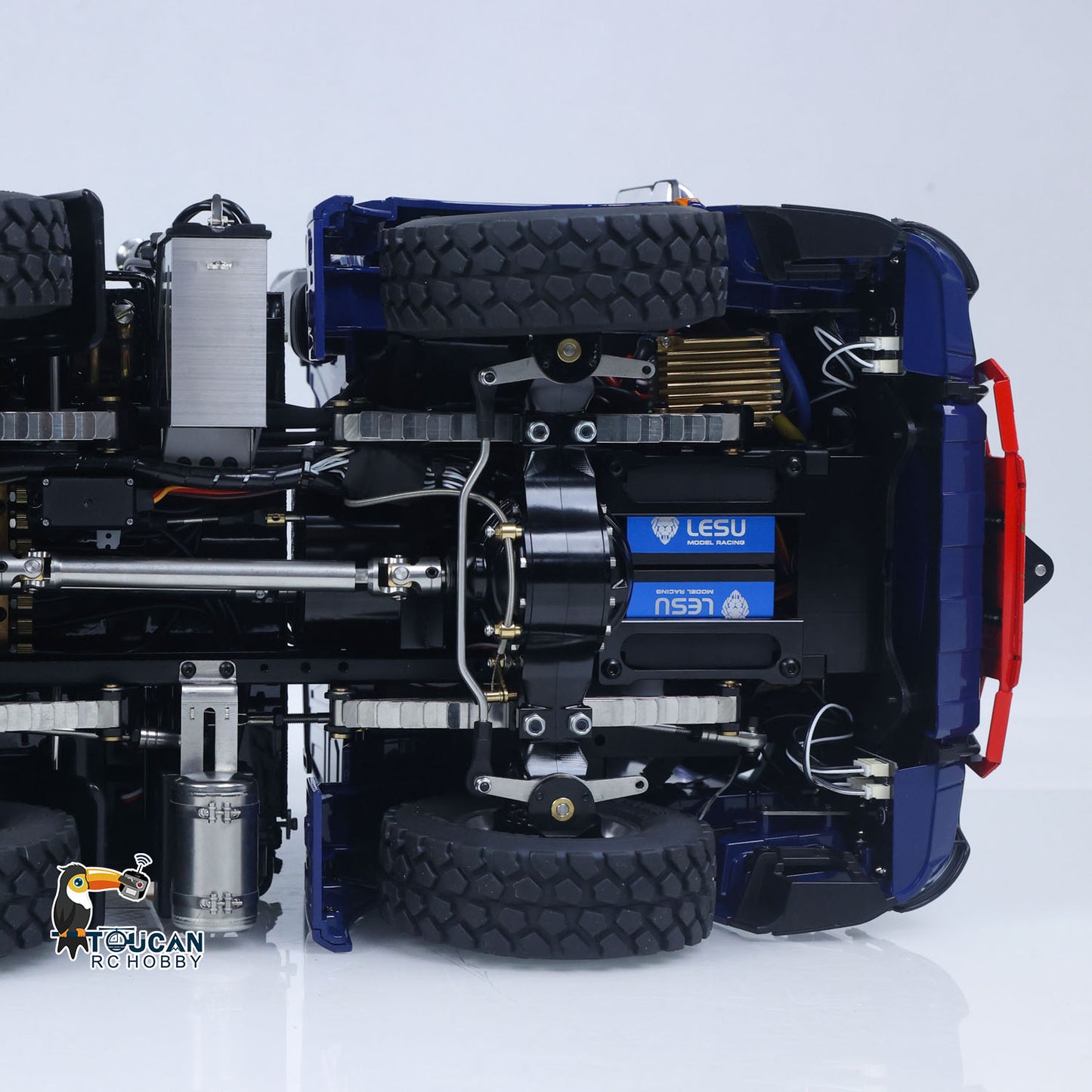 All metal simulation RC roll off tipper truck with functional crane
