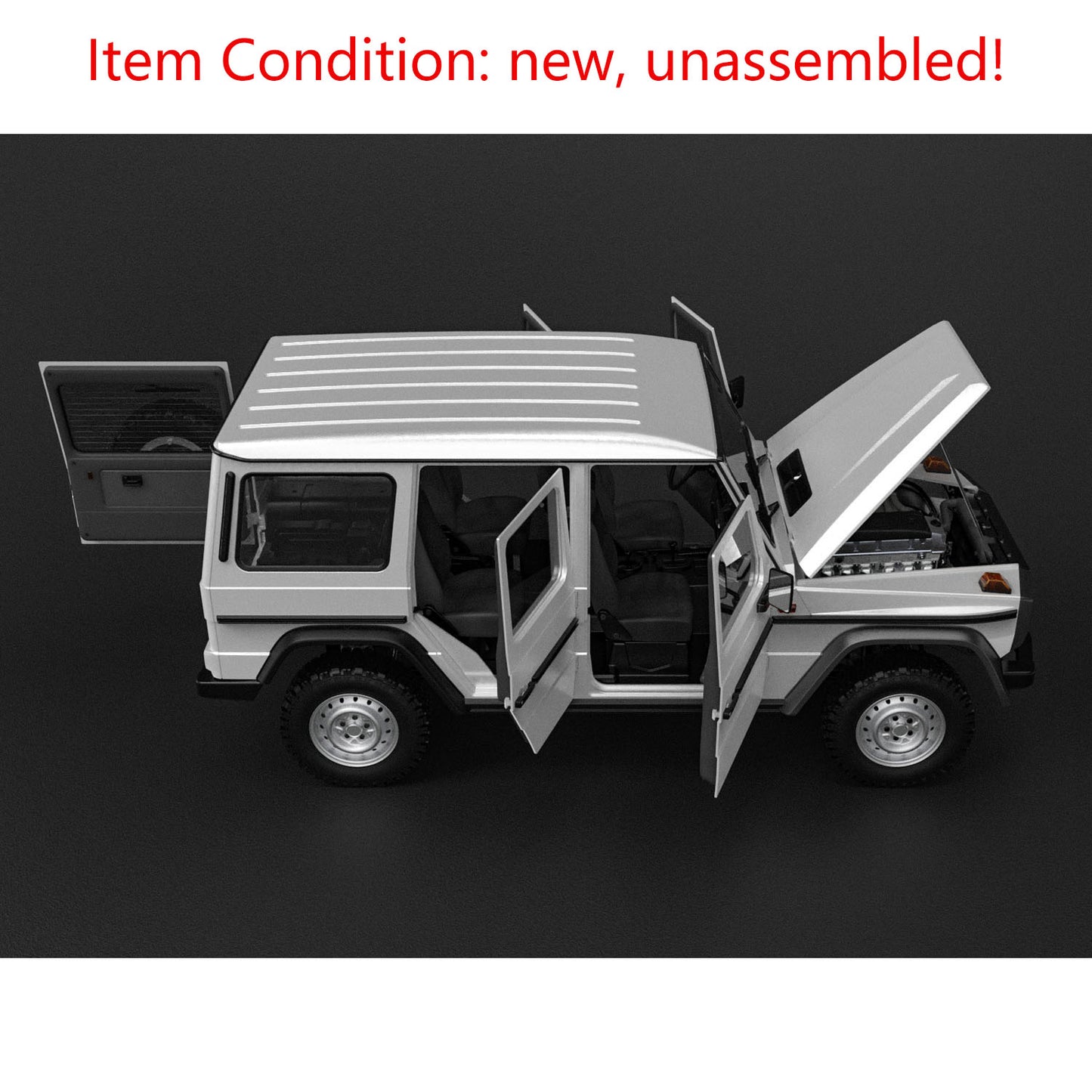 In Stock CAPO 1/8 RC Off Road Car Painted Kit CNC Metal Car Shell Differential Locks Openable Doors 2Speed Gearbox No Electronic Parts