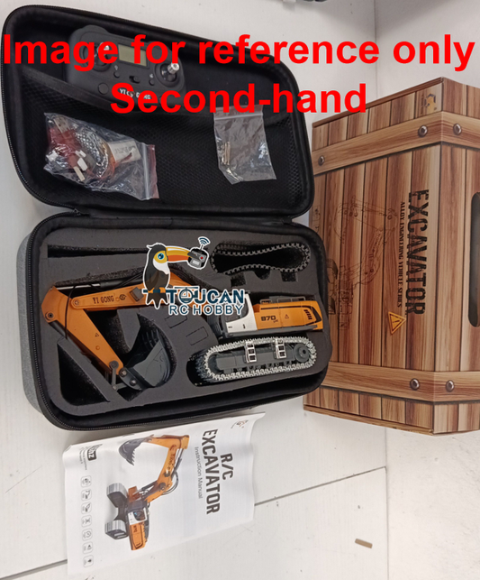 Free Shipping Second Hand UK STOCK 1/50 RC Excavator K970 Engineering Vehicle Remote Control Electric Lifting Digger Metal Bucket Tracks Light Sound RTR Battery