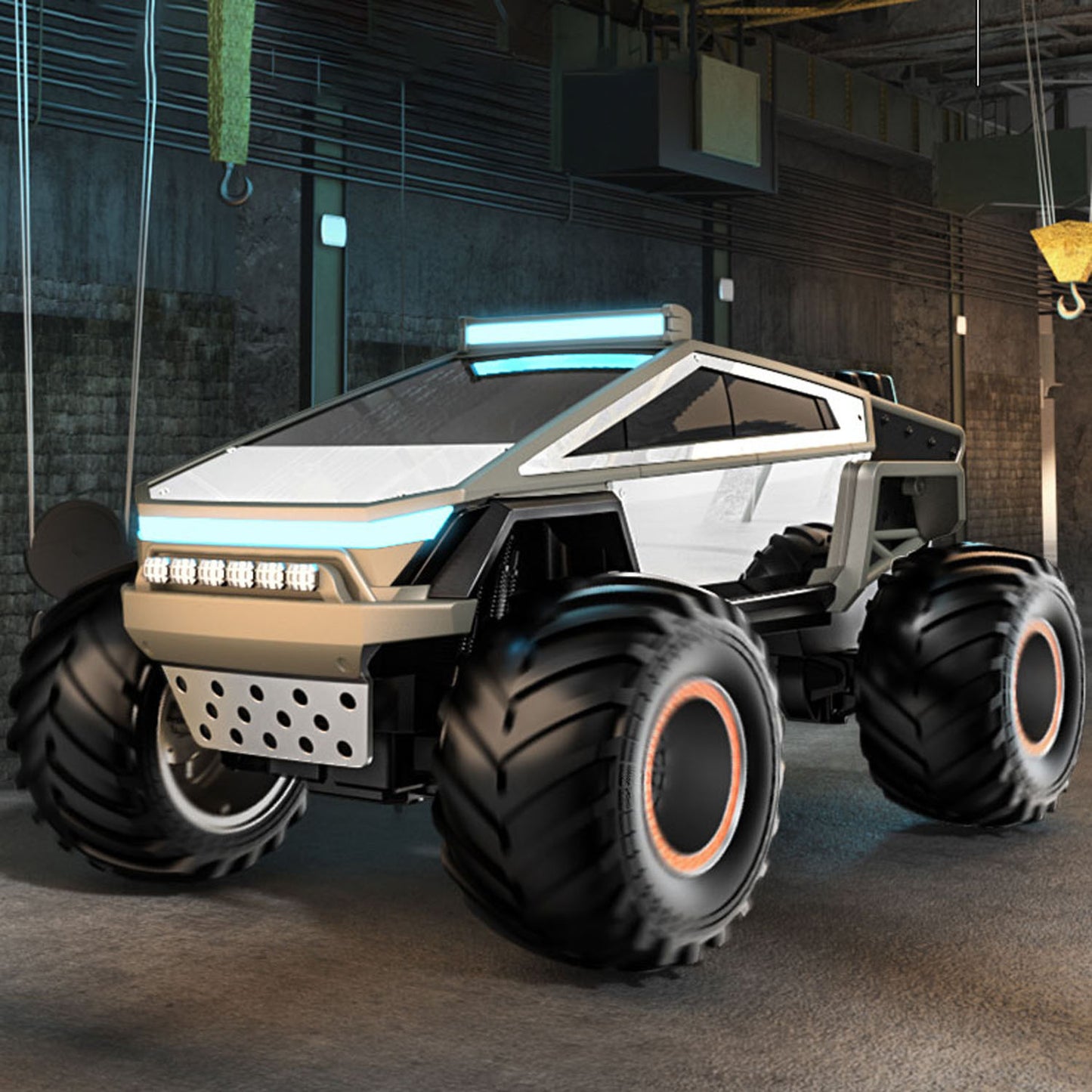 In Stock 1/14 RC 4*2 Off Road Vehicle Q202 2.4GHz Electric Remote Control Pickup Truck Alloy Shell LED Lights Sound Battery Ready to Go