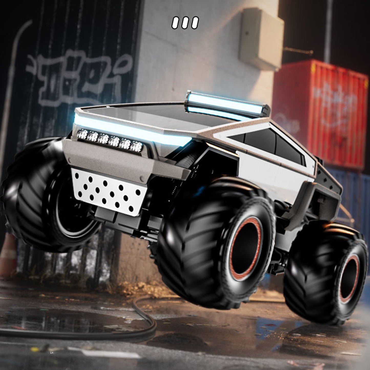 In Stock 1/14 RC 4*2 Off Road Vehicle Q202 2.4GHz Electric Remote Control Pickup Truck Alloy Shell LED Lights Sound Battery Ready to Go