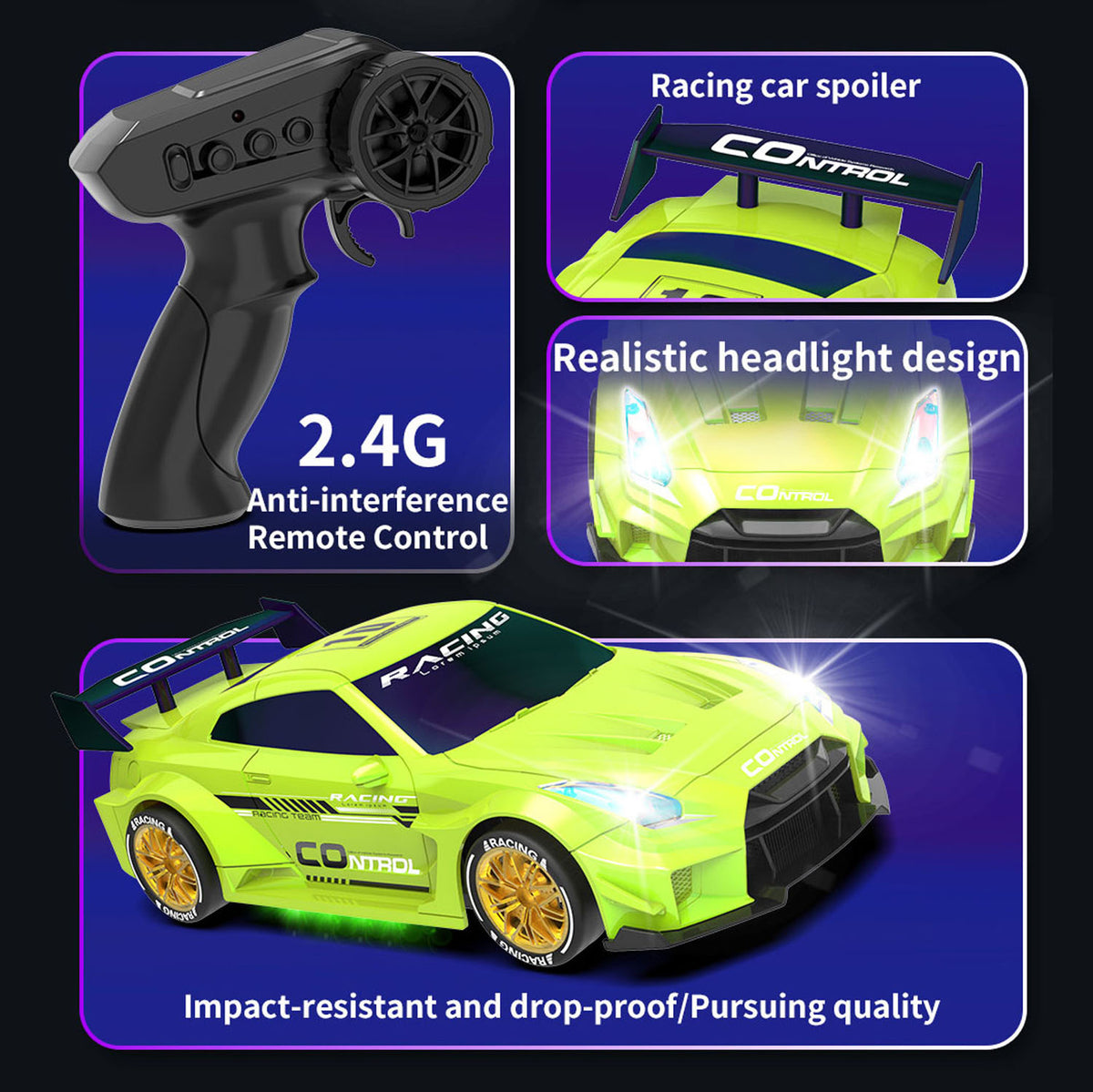 TOUCAN RC HOBBY 1/24 JJRC 4*4 Q228-A Q228-B Remote Control Racing Vehicle RC Drifting Car Model Ready to Run Light System Motor ESC Servo Battery
