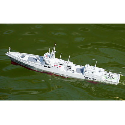 TOUCAN RC HOBBY JJRC S28 RC Warship Boat with Water Spray 2 Speeds Dual Motor Remote Control Ship Model for Pool Lake Water Play