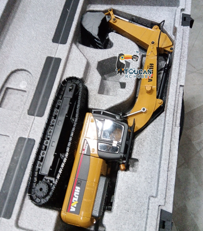 Free Shipping Second Hand US Stock HUINA New Upgrade 580 1/14 Metal Excavator Model Engineering Vehicle Electric Ball Grabber 360 Rotating Shear Claw Sound Lights