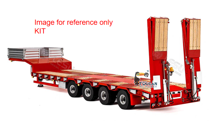 Pre-order New Product LESU 1/14 Hydraulic Semi-trailer A0054 Four-axle Steering Shaft Model KIT RTR