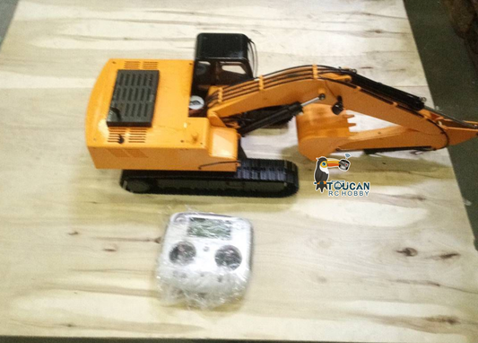 Free Shipping for EU Second Hand JDM 1/12 Hydraulic Excavator Painted Assembled RC Model Pump Tracks Light Radio