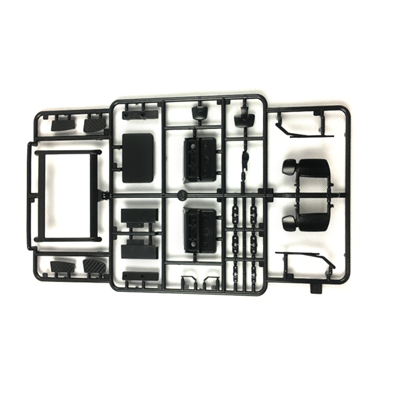DIY Parts Plastic Gearbox Side Skirt Car Shell Cabin Battery Box Front Face Parts Bumper Second Plate Rear View Mirror Light Mudguard Sticker for 1/14 HH Tractor Truck Model