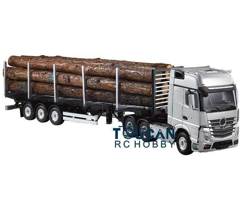1/14 3 Axles Unapinted RC Reefer Semi-trailer Container Timber Flatbed Semi Tractor Truck KIT DIY Electric Car Hobby Models