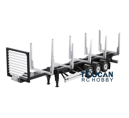 1/14 3 Axles Unapinted RC Reefer Semi-trailer Container Timber Flatbed ...