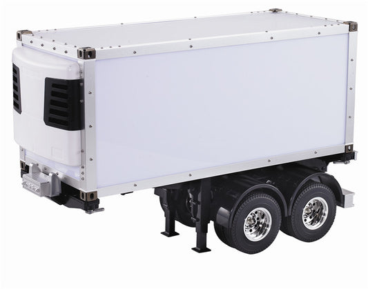 US Stock 20ft RC Reefer Semi Trailer Container for 1/14 DIY TAMIYA Tractor Truck Model Emulated Car Unpainted Unassembled