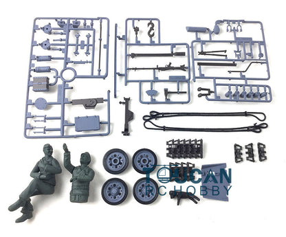 TOUCAN RC HOBBY Rear Rack Turret machine Gun Shield Plastic Accessories Pack Chassis Spare Part Decal For HL 1/16 3868 RC Tank Vehicle Model