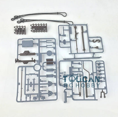 TOUCAN RC HOBBY Rear Rack Turret machine Gun Shield Plastic Accessories Pack Chassis Spare Part Decal For HL 1/16 3868 RC Tank Vehicle Model