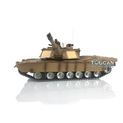 TOUCAN RC HOBBY Henglong 1/16 TK7.0 USA Abrams M1A2 RTR RC Tank 3918 with 360 Degrees Turret Barrel Recoil BB IR Metal Double Rubber Pads Tracks Sprockets Idlers Road Wheels