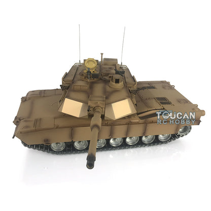 TOUCAN RC HOBBY Henglong 1/16 TK7.0 USA Abrams M1A2 RTR RC Tank 3918 with 360 Degrees Turret Barrel Recoil BB IR Metal Double Rubber Pads Tracks Sprockets Idlers Road Wheels