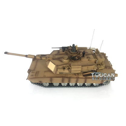 TOUCAN RC HOBBY Henglong 1/16 TK7.0 USA Abrams M1A2 RTR RC Tank 3918 with 360 Degrees Turret Barrel Recoil BB IR Metal Double Rubber Pads Tracks Sprockets Idlers Road Wheels
