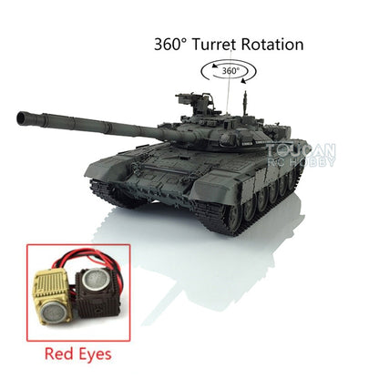 TOUCAN RC HOBBY Henglong 1/16 TK7.0 Profession Russian T90 3938 RTR RC Tank 360 Degrees Turret Red Eyes Smoke BB IR Metal Track Sprockets Idlers Road Wheels