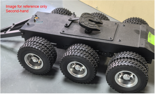 CN Stock Second-hand Metal 3 Axles Trailer with Fifth-wheel Traction for 1/14 RC Truck LESU Car Model