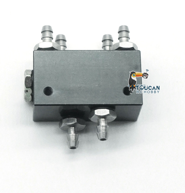 CUT Model Metal Oil Filter Oil Tank M3 M5 Nozzle Hydraulic Pump with Brushless Motor Radiator Cooling Fan for 1/12 1/14 1/16 RC Excavator Loader Dozer Truck Construction Vehicles