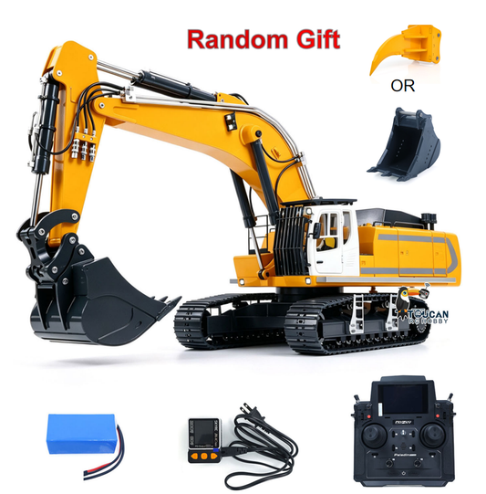 In Stock TOUCAN RC HOBBY LR976 1/12 Metal RTR RC Hydraulic Excavator 6-Way Valve Dual Pump Brushless Motor Quick Coupler PL18EV Lite Controller Smoke Light Sound