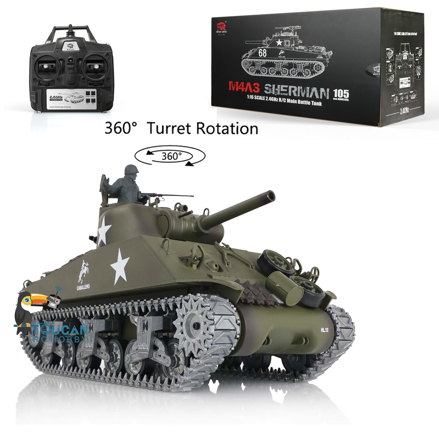 Henglong 3898 RC tank built with heavy steel driving gearbox
