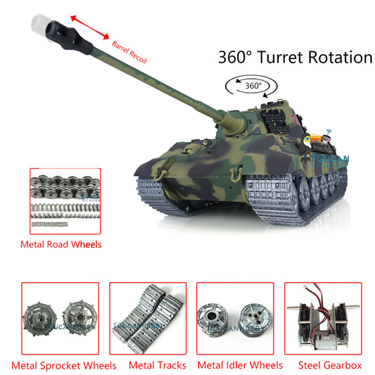Henglong RTR remote control King Tiger tank full complete vehicle model
