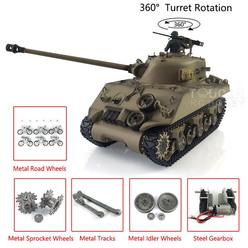 Henglong ready to run remote control M4A3 Sherman tank complete model
