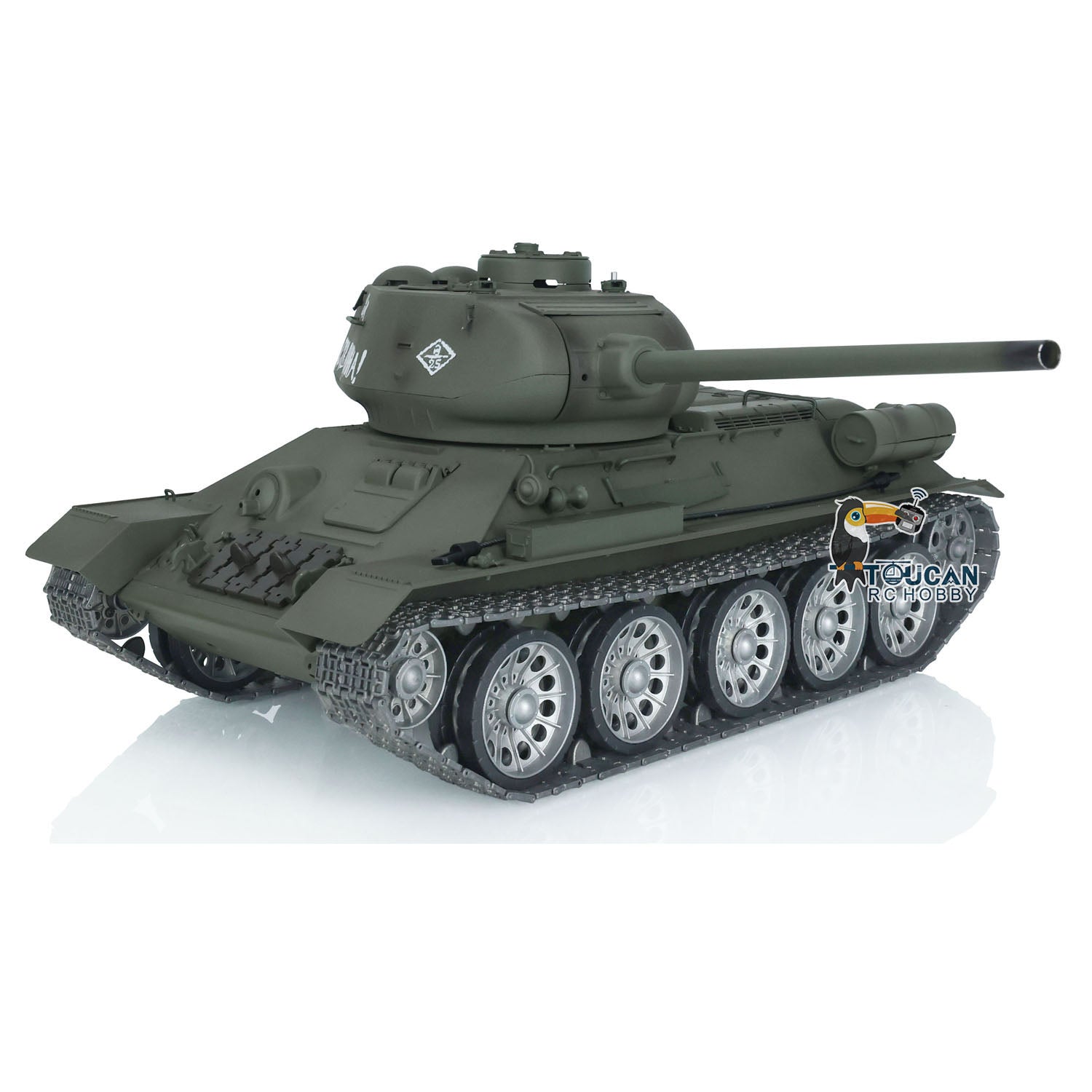 Henglong 1/16 7.0 3909 Soviet Union T34/85 RC Tank with Metal Track Drive Idler Road Wheels Gearbox