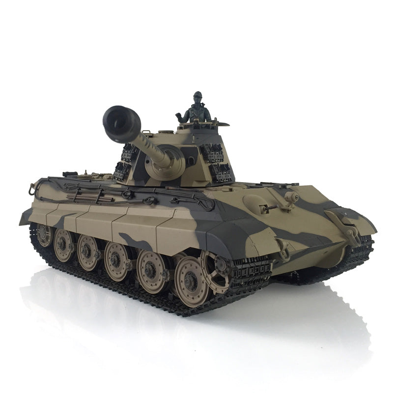 Henglong 1/16 7.0 Customized 3888A King Tiger RTR RC Tank with 360 Degree Turret FPV Barrel Recoil