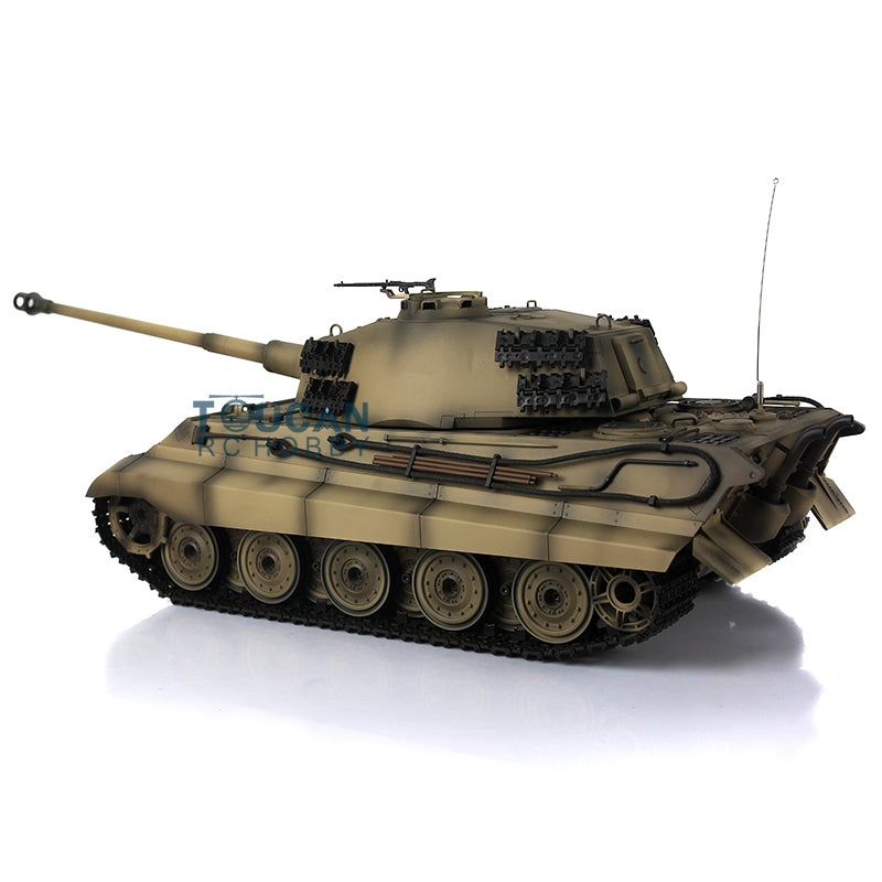 Henglong 1/16 7.0 Customized 3888A King Tiger RTR RC Tank with 360 Degree Turret FPV Barrel Recoil