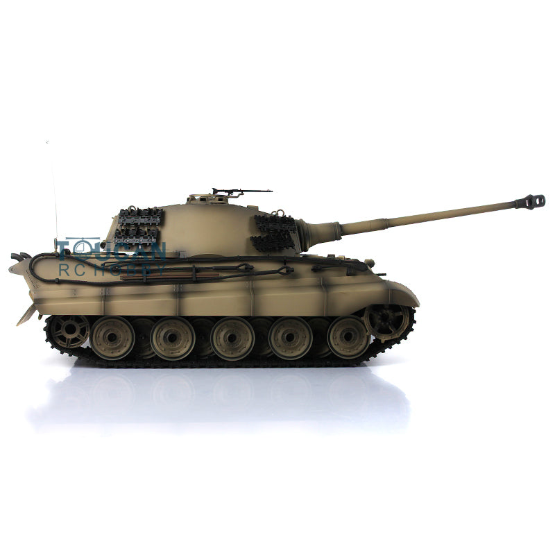 Henglong 1/16 7.0 Customized 3888A King Tiger RTR RC Tank with Metal Road Drive Idler Wheels Tracks Gearbox