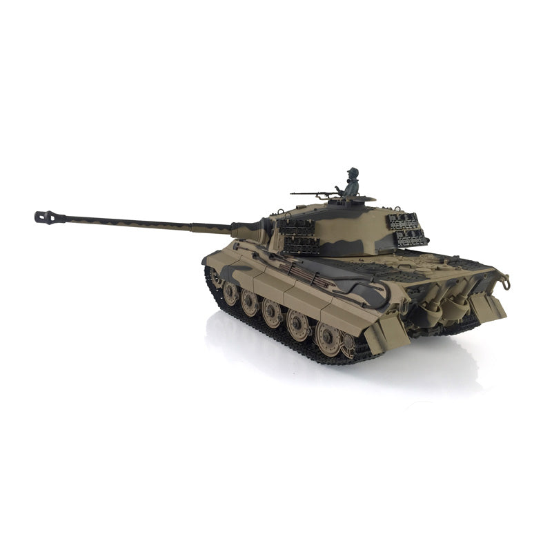 Henglong 1/16 7.0 Customized 3888A King Tiger RTR RC Tank with Metal Road Drive Idler Wheels Tracks Gearbox