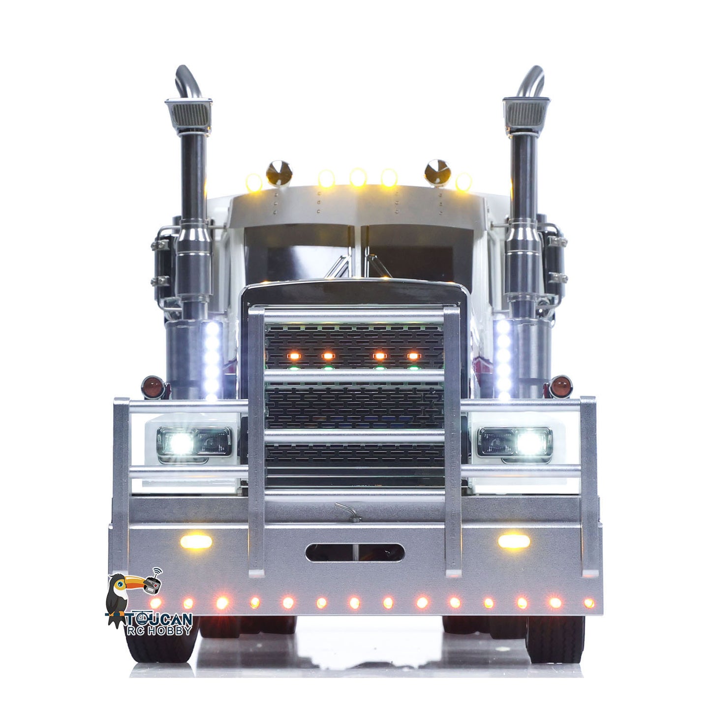 Hobby grade 8X4 radio truck with motor, ESC and full light group
