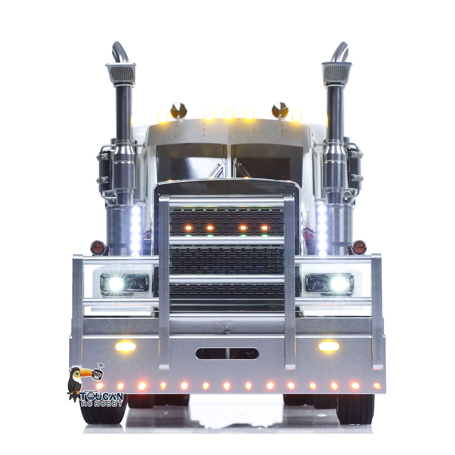 Hobby grade 8X4 radio truck with motor, ESC and full light group

