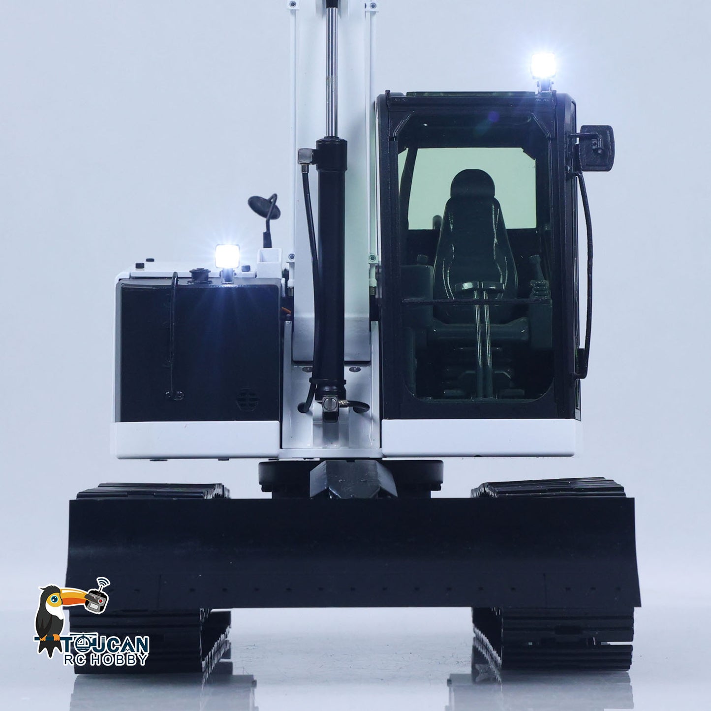 1/14 C308 RC Hydraulic Excavator 4 Valve Remote Control Construction Vehicle Extended Arm Brushless Motor No Sounds Charger
