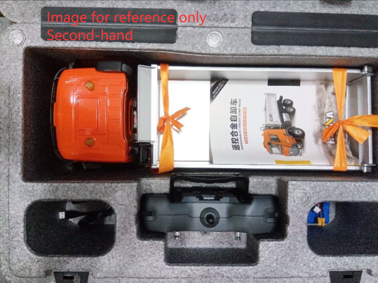Second Hand US Stock 1/14 HUINA 1598 2.4G Remote Control Dumper 6*6 Engineering Transport Vehicle Lifting Rod Tipper Car Light Sound Batterys