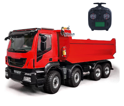 TOUCAN RC HOBBY MODO 1/14 8x4 Metal Hydraulic RC Dump Truck 2-speed Radio Control Tipper Car Simulation DIY Model Painted ESC Servo Motor