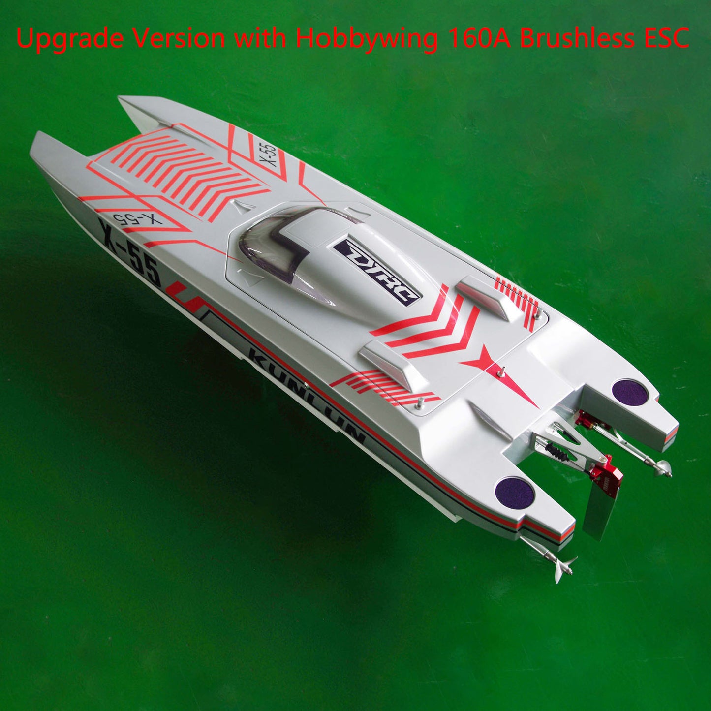 DTRC X55 Waterproof Remote Control Racing Boats 130km/h High-speed RC Ship DIY Hobby Model ESC Motor Servo 1300*360*200mm PNP RTR