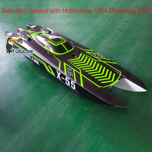 DTRC X55 Remote Control High-speed Racing Boat RC Ship Waterproof PNP RTR Basic Version Hardware Steering Cooling System