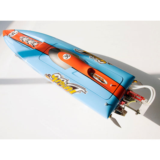 RC Racing Boats Fiberglass Remote Control Ship E36 75KM/H High-Speed DIY Models PNP RTR Versions Brushless Motor ESC Servo