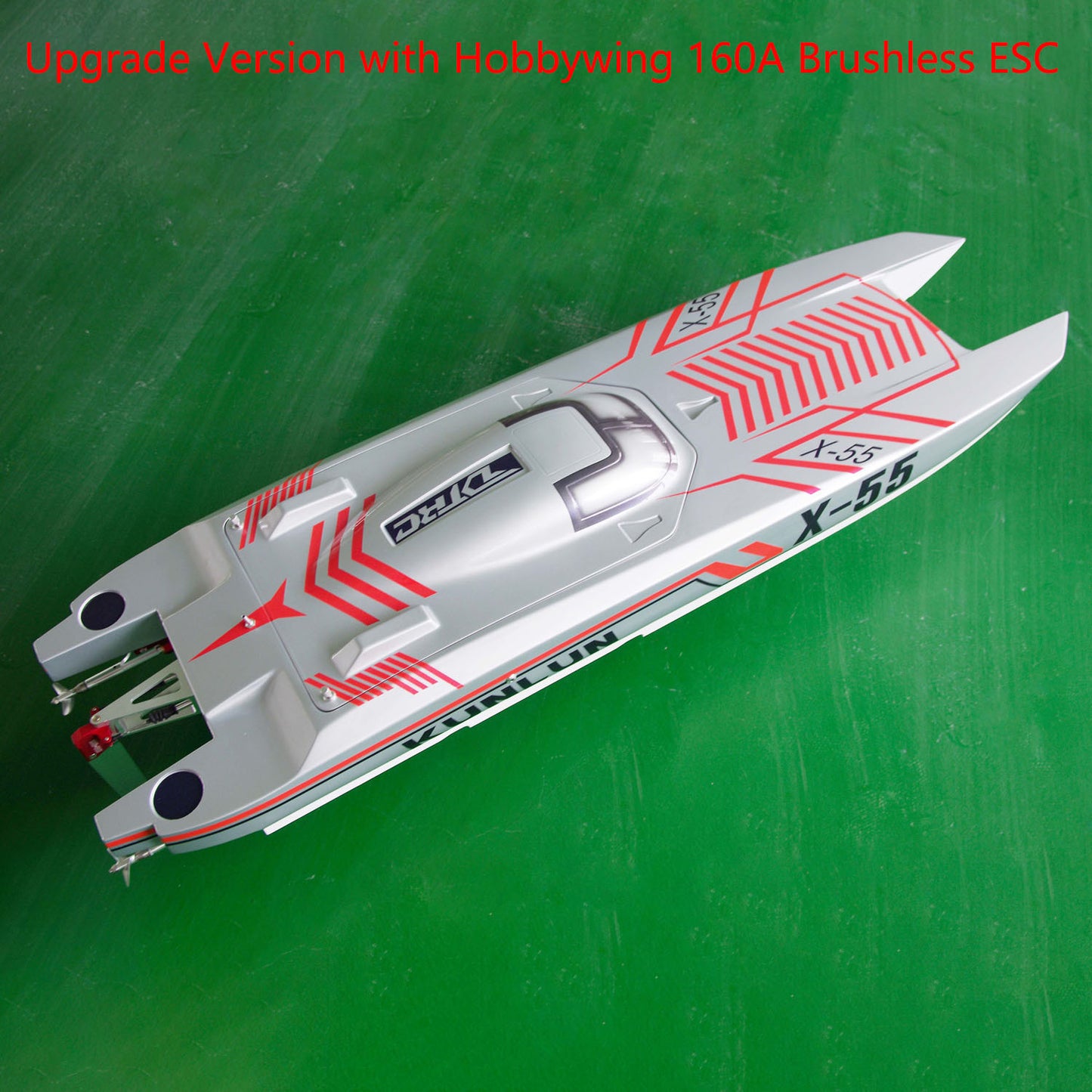DTRC X55 Waterproof Remote Control Racing Boats 130km/h High-speed RC Ship DIY Hobby Model ESC Motor Servo 1300*360*200mm PNP RTR