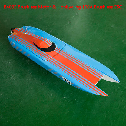 DTRC E33 RC Racing Boat High Speed 135KM/H Radio Control Fiber Glass Ship Model Metal Hardware 4082 Brushless Motor 160A ESC RTR