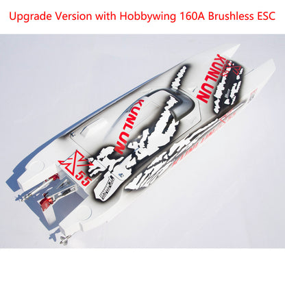 DTRC X55 Remote Control Racing Boats 130km/h High-speed Waterproof RC Ship Model DIY PNP RTR Verisons Fiberglass Hull ESC Servo